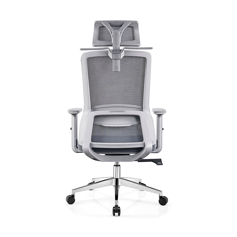 Modern Minimalist High-Back Mesh Desk Chair: Adjustable Headrest With Coat Rack - Ergonomic Swivel Gaming Chair For Home Office Lumendat