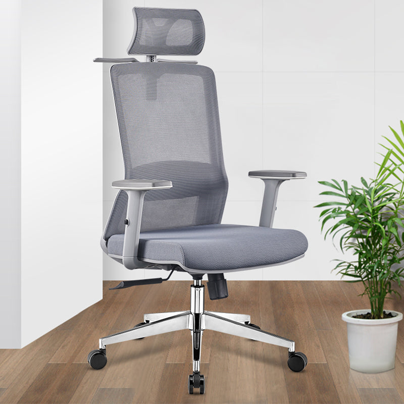 Modern Minimalist High-Back Mesh Desk Chair: Adjustable Headrest With Coat Rack - Ergonomic Swivel Gaming Chair For Home Office Lumendat