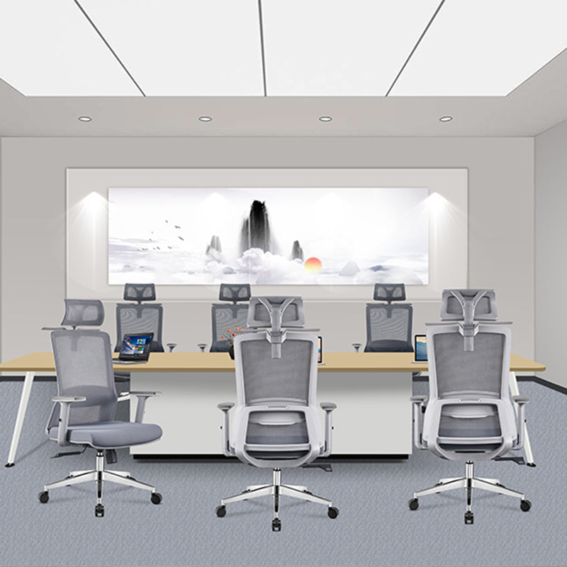 Modern Minimalist High-Back Mesh Desk Chair: Adjustable Headrest With Coat Rack - Ergonomic Swivel Gaming Chair For Home Office Lumendat