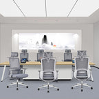 Modern Minimalist High-Back Mesh Desk Chair: Adjustable Headrest With Coat Rack - Ergonomic Swivel Gaming Chair For Home Office Lumendat