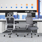 Modern Minimalist High-Back Mesh Desk Chair: Adjustable Headrest With Coat Rack - Ergonomic Swivel Gaming Chair For Home Office Lumendat