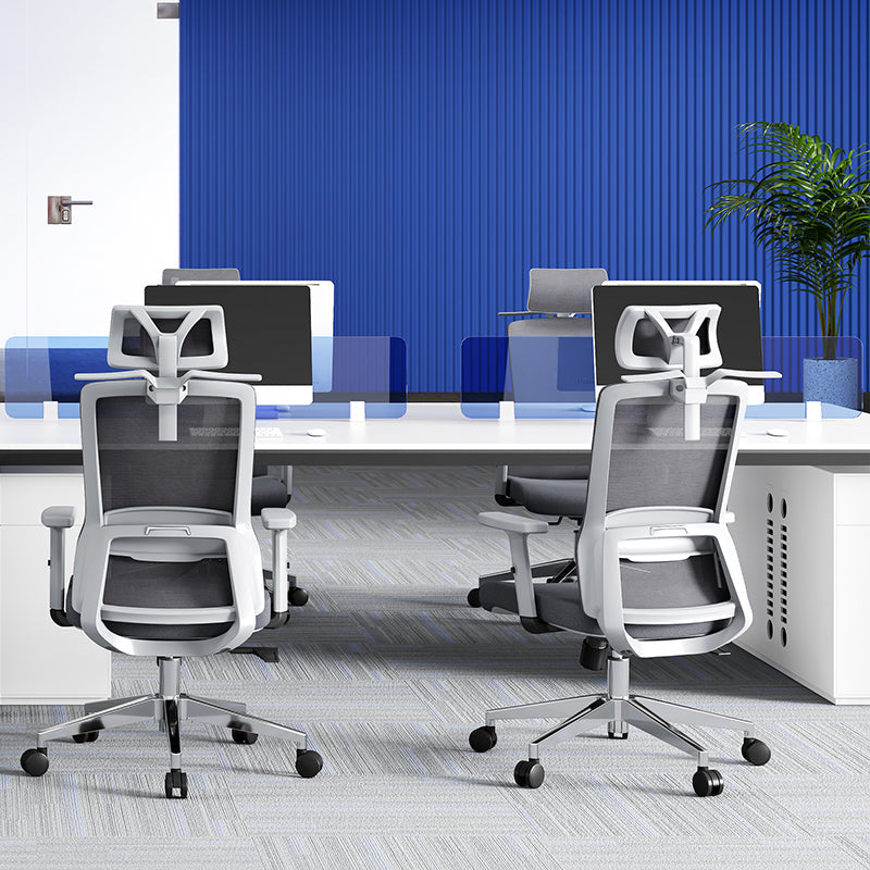 Modern Minimalist High-Back Mesh Desk Chair: Adjustable Headrest With Coat Rack - Ergonomic Swivel Gaming Chair For Home Office Lumendat