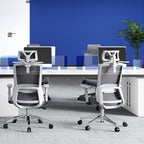 Modern Minimalist High-Back Mesh Desk Chair: Adjustable Headrest With Coat Rack - Ergonomic Swivel Gaming Chair For Home Office Lumendat