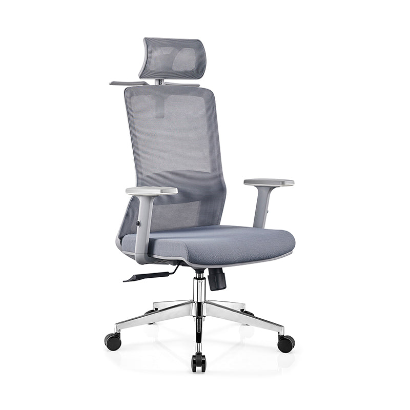 Modern Minimalist High-Back Mesh Desk Chair: Adjustable Headrest With Coat Rack - Ergonomic Swivel Gaming Chair For Home Office Lumendat