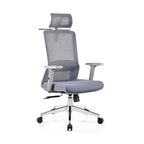 Modern Minimalist High-Back Mesh Desk Chair: Adjustable Headrest With Coat Rack - Ergonomic Swivel Gaming Chair For Home Office Lumendat