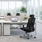 Modern Minimalist High-Back Mesh Desk Chair: Aluminum Alloy Square-Conical Base - Ergonomic Swivel Gaming Chair For Home Office Lumendat