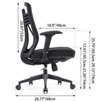Modern Minimalist Swivel Mesh Desk Chair: Backrest & Armrests - Ergonomic Gaming Chair For Home Office Lumendat