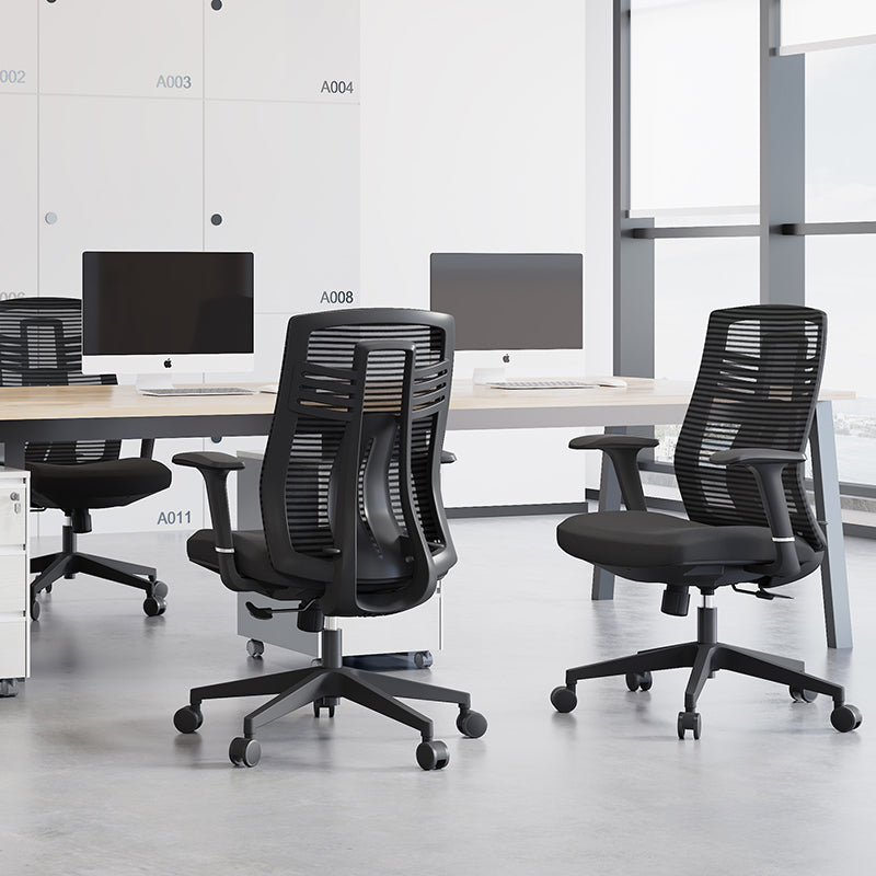 Modern Minimalist Swivel Mesh Desk Chair: Backrest & Armrests - Ergonomic Gaming Chair For Home Office Lumendat