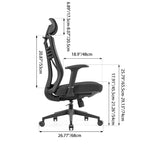 Black High-Back Ergonomic Desk Chair: Modern Minimalist Style - Adjustable Headrest Gaming Chair For Home Office Lumendat