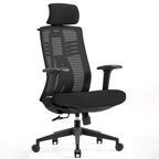 Black High-Back Ergonomic Desk Chair: Modern Minimalist Style - Adjustable Headrest Gaming Chair For Home Office Lumendat