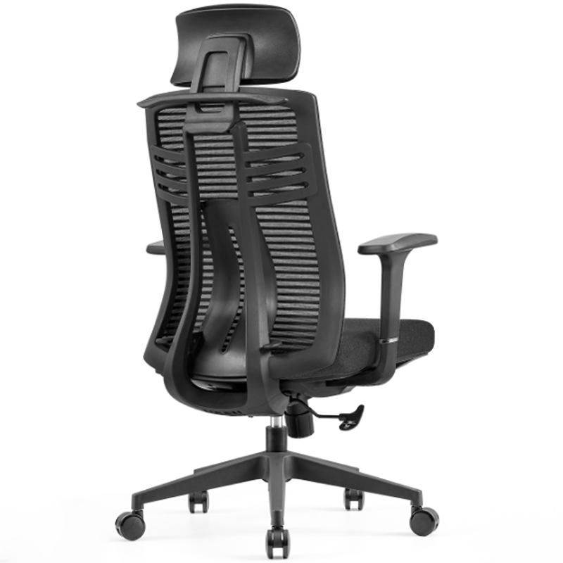 Black High-Back Ergonomic Desk Chair: Modern Minimalist Style - Adjustable Headrest Gaming Chair For Home Office Lumendat