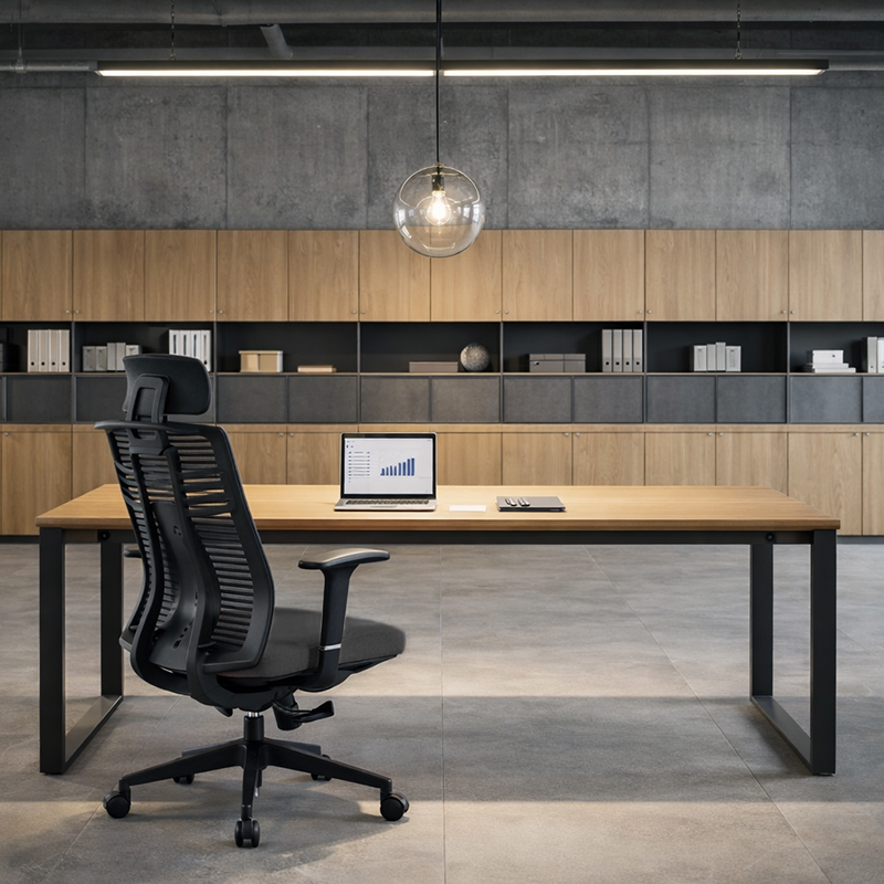 Black High-Back Ergonomic Desk Chair: Modern Minimalist Style - Adjustable Headrest Gaming Chair For Home Office Lumendat