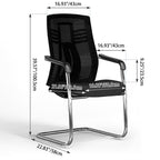 Black Minimalist Executive Guest Desk Chair: Ergonomic Design - Modern Breathable Mesh Gaming Chair For Home Office Lumendat