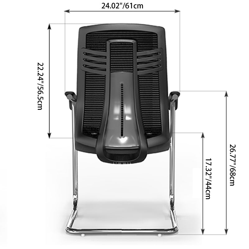 Black Minimalist Executive Guest Desk Chair: Ergonomic Design - Modern Breathable Mesh Gaming Chair For Home Office Lumendat