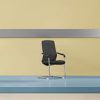 Black Minimalist Executive Guest Desk Chair: Ergonomic Design - Modern Breathable Mesh Gaming Chair For Home Office Lumendat