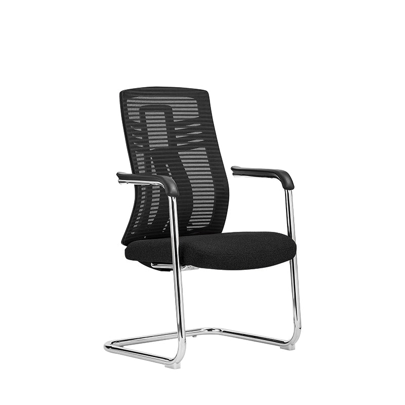 Black Minimalist Executive Guest Desk Chair: Ergonomic Design - Modern Breathable Mesh Gaming Chair For Home Office Lumendat