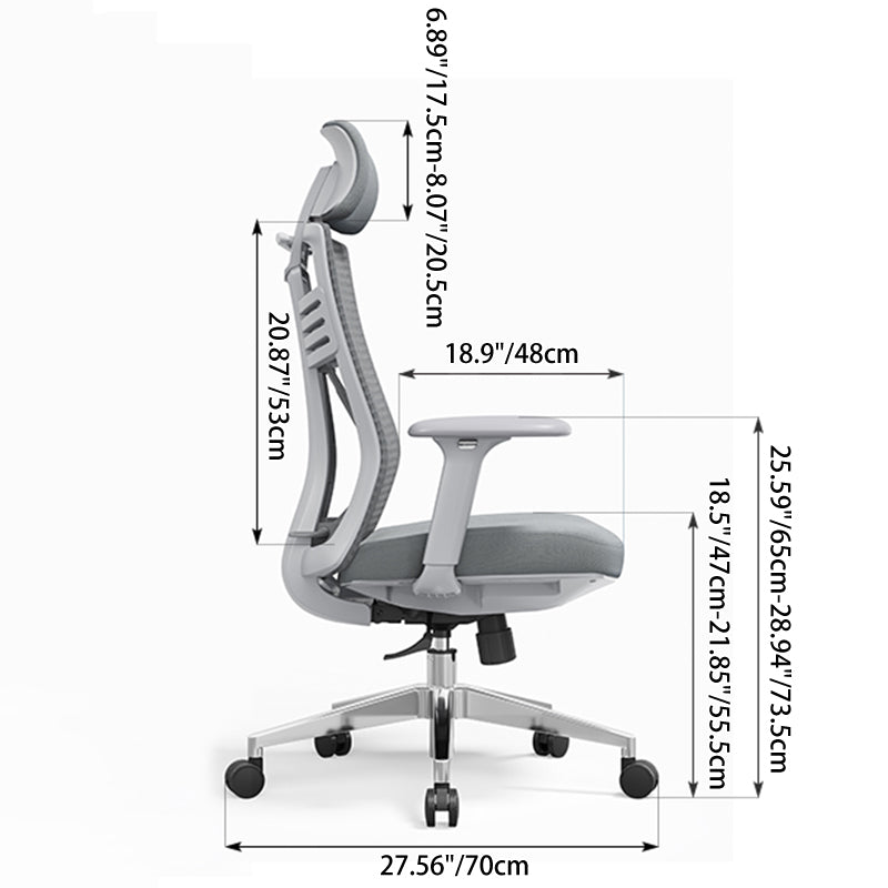 Modern Minimalist Ergonomic High-Back Desk Chair: 4D Armrests - Adjustable Lumbar Support Gaming Chair For Home Office Lumendat