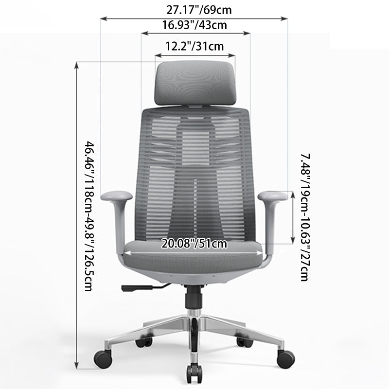 Modern Minimalist Ergonomic High-Back Desk Chair: 4D Armrests - Adjustable Lumbar Support Gaming Chair For Home Office Lumendat