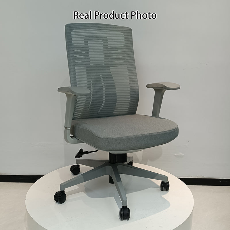 Modern Ergonomic Mid-Back Desk Chair: Breathable Mesh & Lumbar Support - Minimalist Gaming Chair For Home Office Lumendat