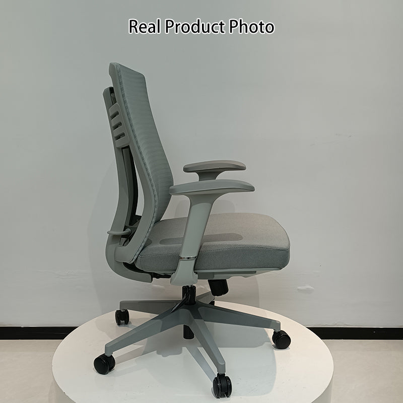 Modern Ergonomic Mid-Back Desk Chair: Breathable Mesh & Lumbar Support - Minimalist Gaming Chair For Home Office Lumendat