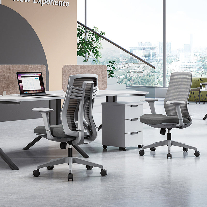 Modern Ergonomic Mid-Back Desk Chair: Breathable Mesh & Lumbar Support - Minimalist Gaming Chair For Home Office Lumendat