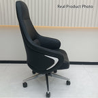 Modern Ergonomic Deluxe Executive Desk Chair: Silicone-Coated Faux Leather - Minimalist Office Chair For Home Office Lumendat