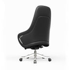 Modern Ergonomic Deluxe Executive Desk Chair: Silicone-Coated Faux Leather - Minimalist Office Chair For Home Office Lumendat