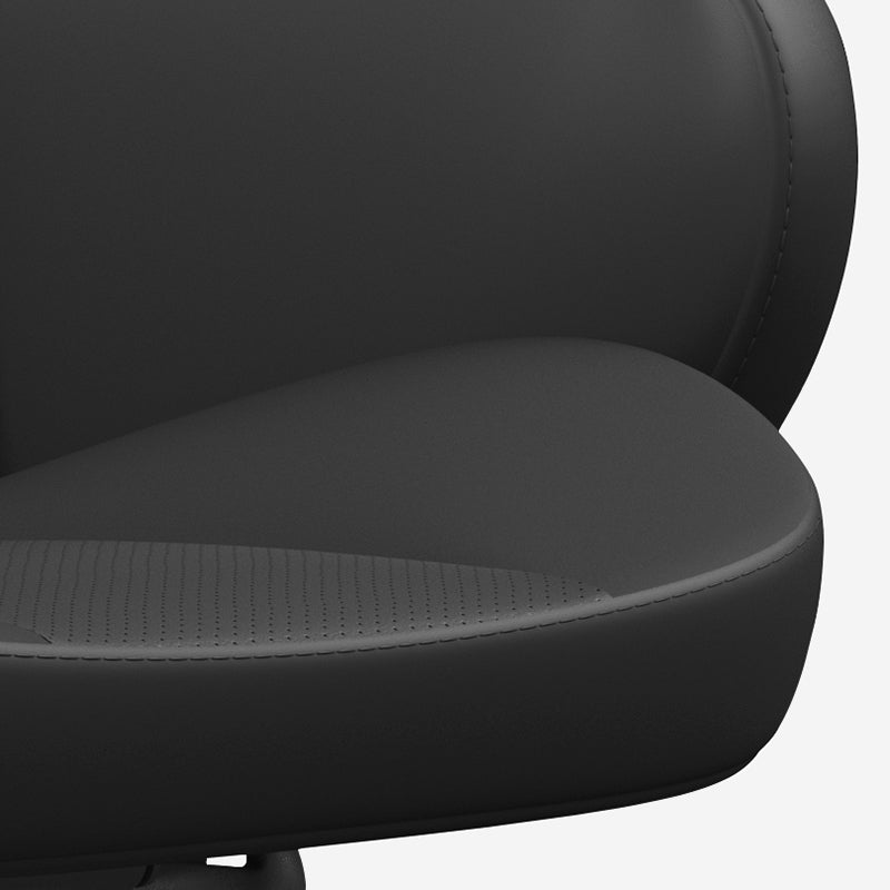 Modern Ergonomic Deluxe Executive Desk Chair: Silicone-Coated Faux Leather - Minimalist Office Chair For Home Office Lumendat