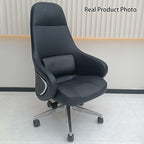 Modern Ergonomic Deluxe Executive Desk Chair: Silicone-Coated Faux Leather - Minimalist Office Chair For Home Office Lumendat
