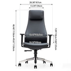 High-End Executive Leather Desk Chair: Modern Minimalist Style - Ergonomic High-Back Office Chair For Home Office Lumendat
