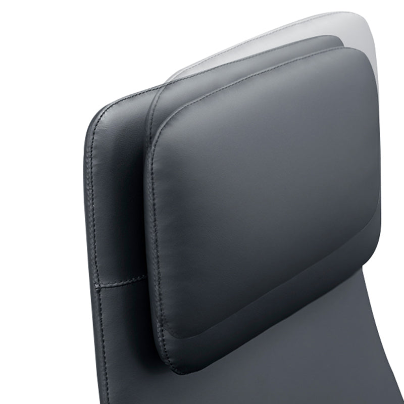 High-End Executive Leather Desk Chair: Modern Minimalist Style - Ergonomic High-Back Office Chair For Home Office Lumendat