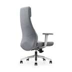 High-End Executive Leather Desk Chair: Modern Minimalist Style - Ergonomic High-Back Office Chair For Home Office Lumendat