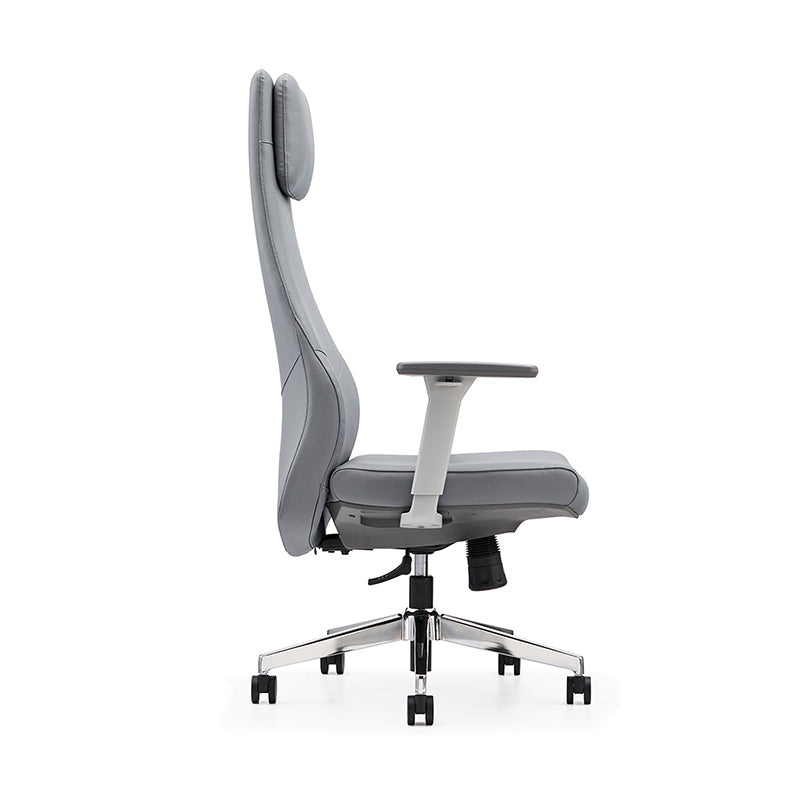 High-End Executive Leather Desk Chair: Modern Minimalist Style - Ergonomic High-Back Office Chair For Home Office Lumendat