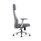 High-End Executive Leather Desk Chair: Modern Minimalist Style - Ergonomic High-Back Office Chair For Home Office Lumendat