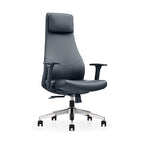High-End Executive Leather Desk Chair: Modern Minimalist Style - Ergonomic High-Back Office Chair For Home Office Lumendat