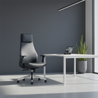 High-End Executive Leather Desk Chair: Modern Minimalist Style - Ergonomic High-Back Office Chair For Home Office Lumendat