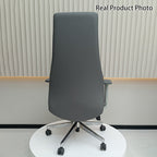 High-End Executive Leather Desk Chair: Modern Minimalist Style - Ergonomic High-Back Office Chair For Home Office Lumendat