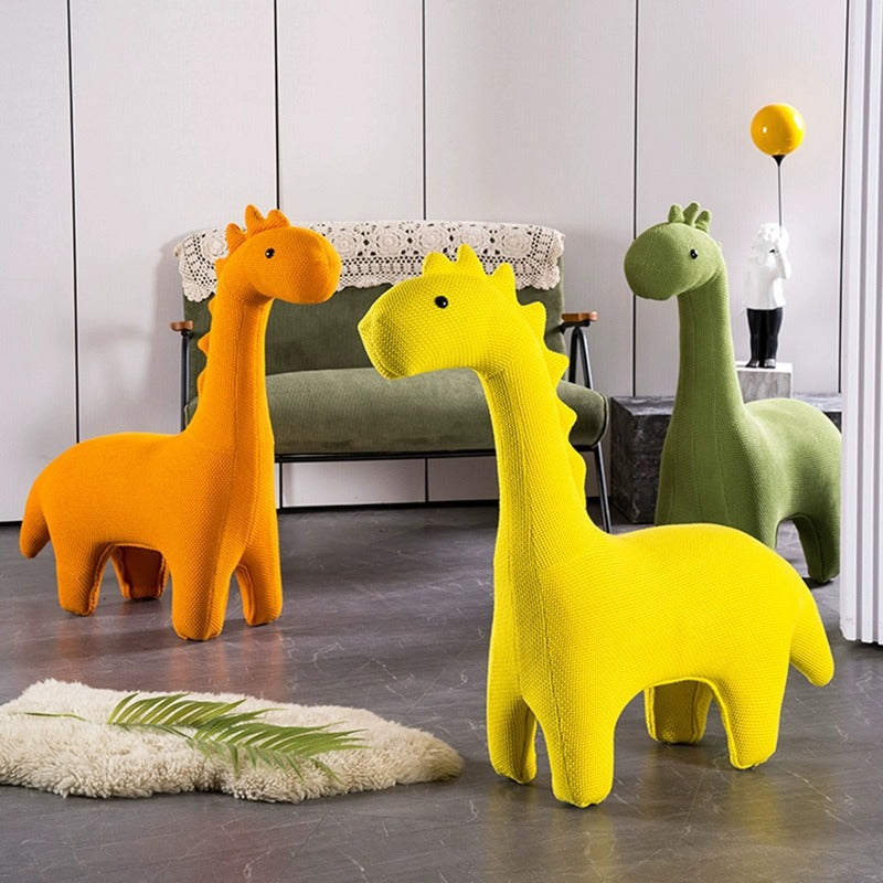 Lumendat Modern Minimalist Giraffe-Shaped Knitted Cotton Sponge Kid Accent Chair For Living Room Lumendat