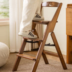 Modern Minimalist A-Shaped Bamboo Step Stool Backrest Foldable For Dining Room DFM-F