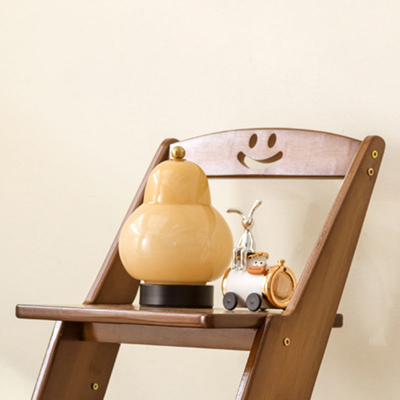 Modern Minimalist A-Shaped Bamboo Step Stool Backrest Foldable For Dining Room DFM-F