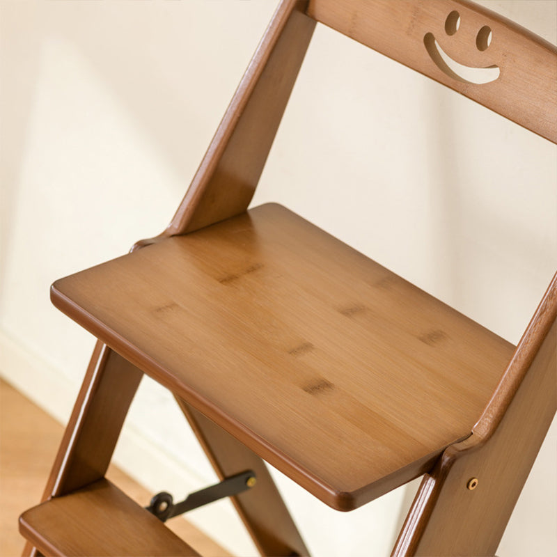 Modern Minimalist A-Shaped Bamboo Step Stool Backrest Foldable For Dining Room DFM-F