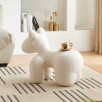 Lumendat Modern Minimalist Pony-Shaped Lambswool Sponge Kid Accent Chair Durable For Living Room Lumendat