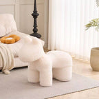 Lumendat Modern Minimalist Pony-Shaped Lambswool Sponge Kid Accent Chair Durable For Living Room Lumendat