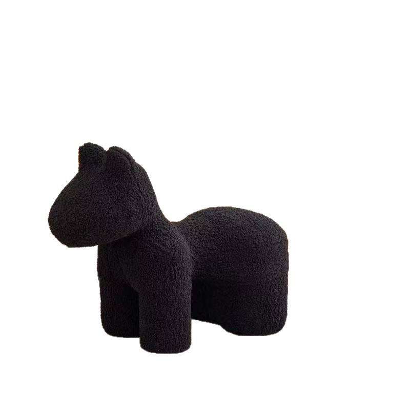 Lumendat Modern Minimalist Pony-Shaped Lambswool Sponge Kid Accent Chair Durable For Living Room Lumendat