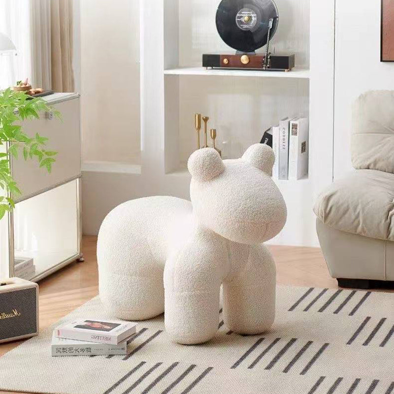 Lumendat Modern Minimalist Pony-Shaped Lambswool Sponge Kid Accent Chair Durable For Living Room Lumendat