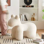 Lumendat Modern Minimalist Pony-Shaped Lambswool Sponge Kid Accent Chair Durable For Living Room Lumendat