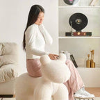 Lumendat Modern Minimalist Pony-Shaped Lambswool Sponge Kid Accent Chair Durable For Living Room Lumendat
