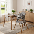 Lumendat Modern Minimalist Curved Polypropylene Solid Wood Kids' Dining Chair Backrest Armrest For Dining Room Lumendat