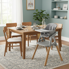 Lumendat Modern Minimalist Curved Polypropylene Solid Wood Kids' Dining Chair Backrest Armrest For Dining Room Lumendat