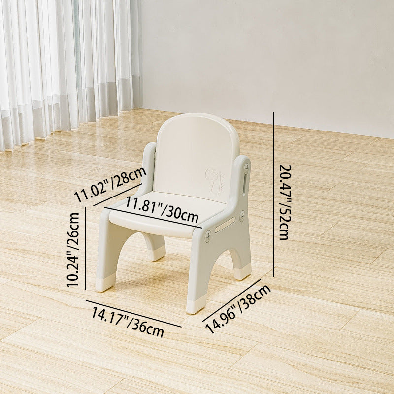 Lumendat Modern Minimalist Curved Polyethylene Kids' Chair Backrest For Living Room Lumendat